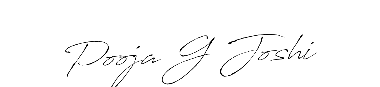Make a beautiful signature design for name Pooja G Joshi. With this signature (Antro_Vectra) style, you can create a handwritten signature for free. Pooja G Joshi signature style 6 images and pictures png