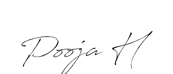 Create a beautiful signature design for name Pooja H. With this signature (Antro_Vectra) fonts, you can make a handwritten signature for free. Pooja H signature style 6 images and pictures png