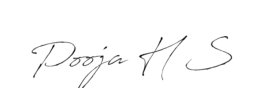 The best way (Antro_Vectra) to make a short signature is to pick only two or three words in your name. The name Pooja H S include a total of six letters. For converting this name. Pooja H S signature style 6 images and pictures png
