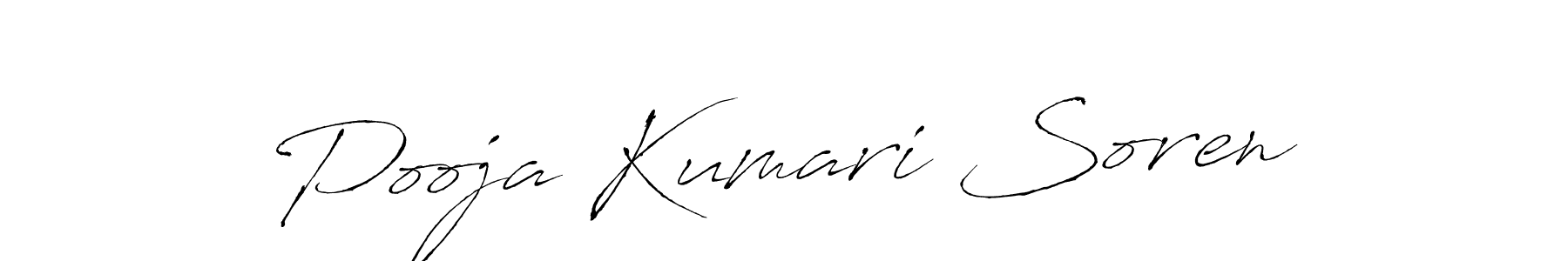 Create a beautiful signature design for name Pooja Kumari Soren. With this signature (Antro_Vectra) fonts, you can make a handwritten signature for free. Pooja Kumari Soren signature style 6 images and pictures png