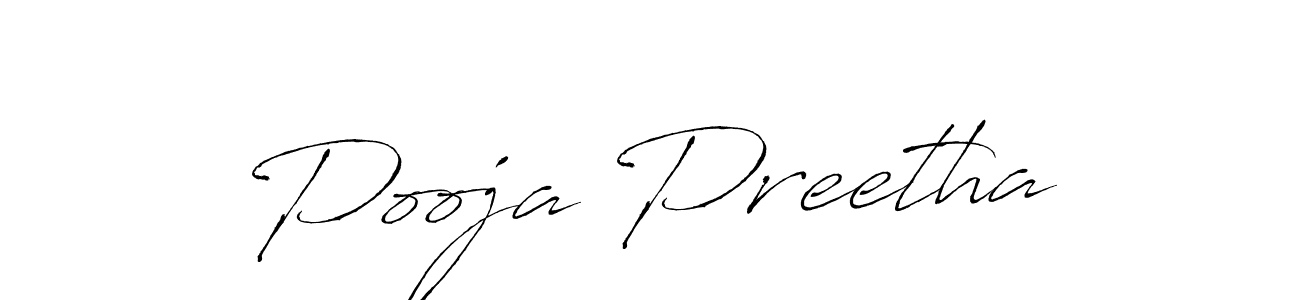 How to make Pooja Preetha signature? Antro_Vectra is a professional autograph style. Create handwritten signature for Pooja Preetha name. Pooja Preetha signature style 6 images and pictures png