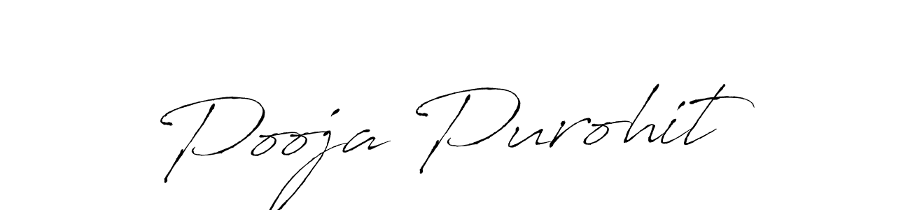 Create a beautiful signature design for name Pooja Purohit. With this signature (Antro_Vectra) fonts, you can make a handwritten signature for free. Pooja Purohit signature style 6 images and pictures png