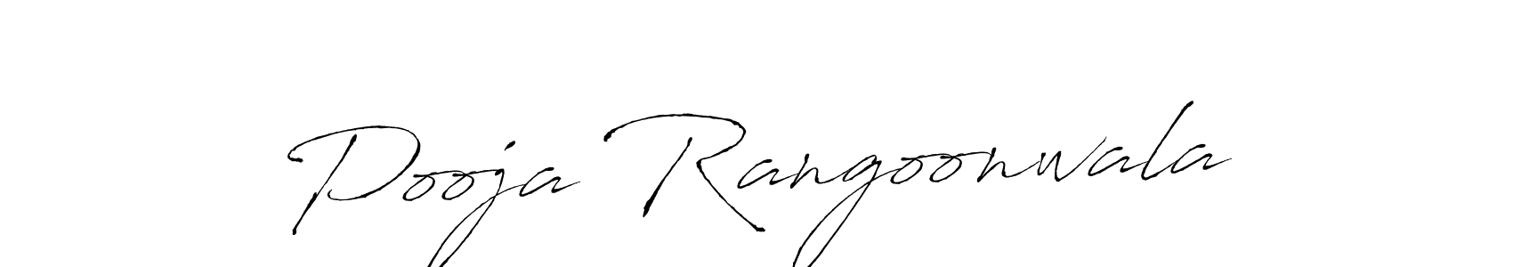 Pooja Rangoonwala stylish signature style. Best Handwritten Sign (Antro_Vectra) for my name. Handwritten Signature Collection Ideas for my name Pooja Rangoonwala. Pooja Rangoonwala signature style 6 images and pictures png