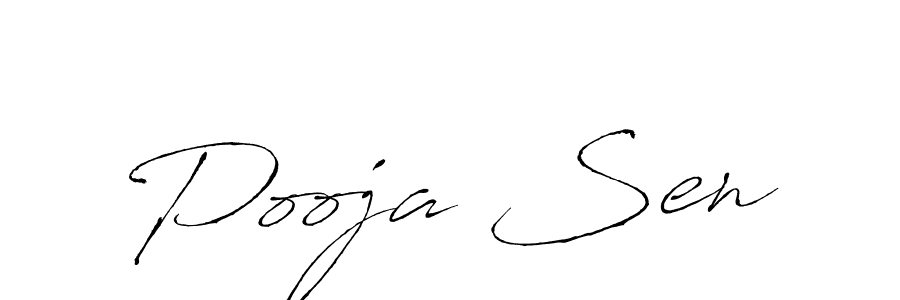 You should practise on your own different ways (Antro_Vectra) to write your name (Pooja Sen) in signature. don't let someone else do it for you. Pooja Sen signature style 6 images and pictures png