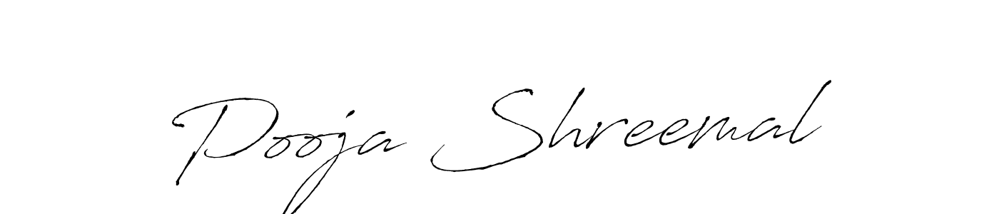 Pooja Shreemal stylish signature style. Best Handwritten Sign (Antro_Vectra) for my name. Handwritten Signature Collection Ideas for my name Pooja Shreemal. Pooja Shreemal signature style 6 images and pictures png