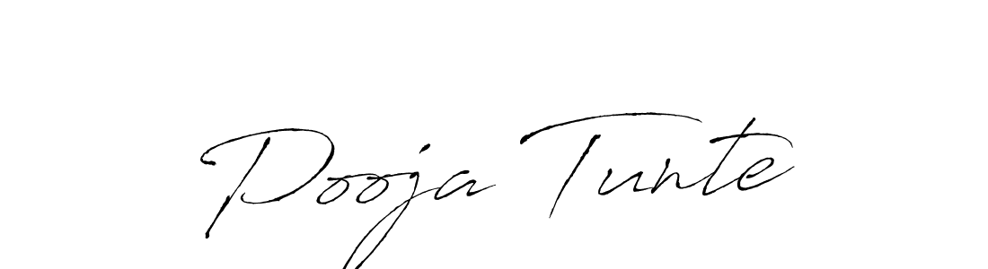 How to make Pooja Tunte name signature. Use Antro_Vectra style for creating short signs online. This is the latest handwritten sign. Pooja Tunte signature style 6 images and pictures png