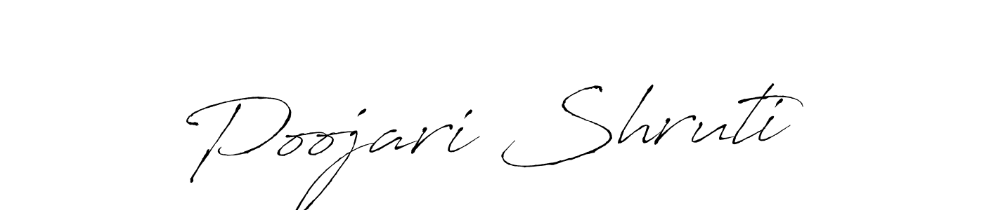 Also we have Poojari Shruti name is the best signature style. Create professional handwritten signature collection using Antro_Vectra autograph style. Poojari Shruti signature style 6 images and pictures png