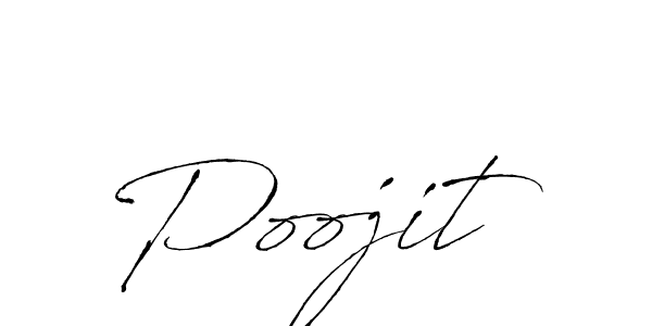 Design your own signature with our free online signature maker. With this signature software, you can create a handwritten (Antro_Vectra) signature for name Poojit. Poojit signature style 6 images and pictures png