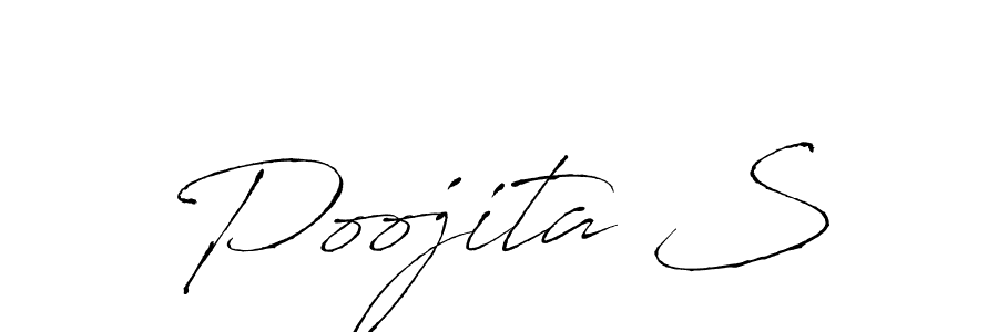 Use a signature maker to create a handwritten signature online. With this signature software, you can design (Antro_Vectra) your own signature for name Poojita S. Poojita S signature style 6 images and pictures png