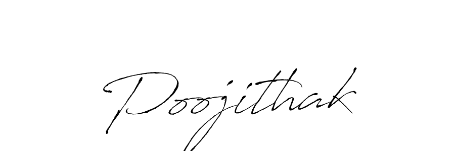 Design your own signature with our free online signature maker. With this signature software, you can create a handwritten (Antro_Vectra) signature for name Poojithak. Poojithak signature style 6 images and pictures png