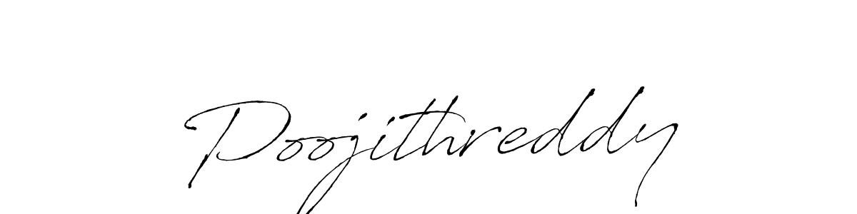 The best way (Antro_Vectra) to make a short signature is to pick only two or three words in your name. The name Poojithreddy include a total of six letters. For converting this name. Poojithreddy signature style 6 images and pictures png