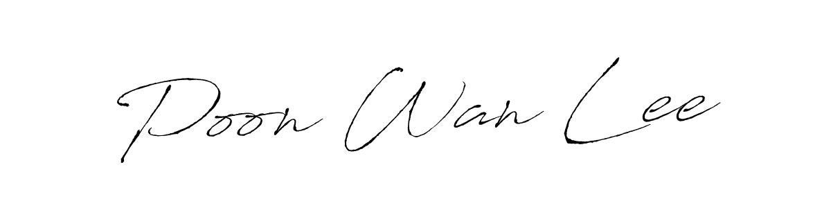 Poon Wan Lee stylish signature style. Best Handwritten Sign (Antro_Vectra) for my name. Handwritten Signature Collection Ideas for my name Poon Wan Lee. Poon Wan Lee signature style 6 images and pictures png