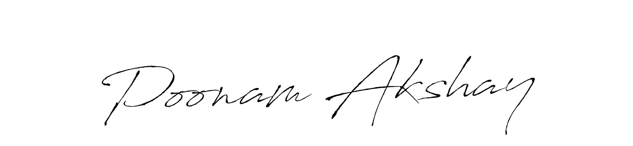 The best way (Antro_Vectra) to make a short signature is to pick only two or three words in your name. The name Poonam Akshay include a total of six letters. For converting this name. Poonam Akshay signature style 6 images and pictures png