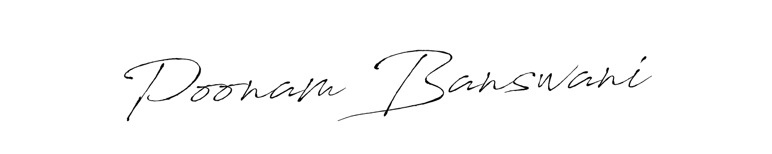 Make a beautiful signature design for name Poonam Banswani. With this signature (Antro_Vectra) style, you can create a handwritten signature for free. Poonam Banswani signature style 6 images and pictures png