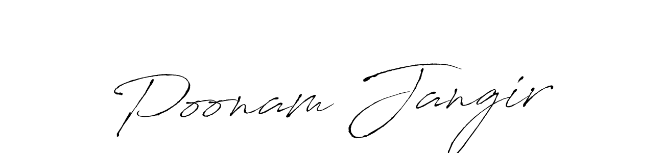 Poonam Jangir stylish signature style. Best Handwritten Sign (Antro_Vectra) for my name. Handwritten Signature Collection Ideas for my name Poonam Jangir. Poonam Jangir signature style 6 images and pictures png