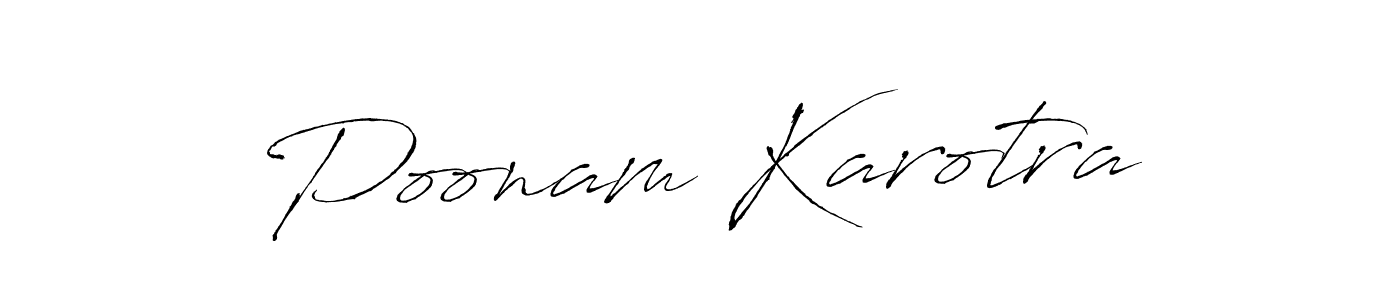 Poonam Karotra stylish signature style. Best Handwritten Sign (Antro_Vectra) for my name. Handwritten Signature Collection Ideas for my name Poonam Karotra. Poonam Karotra signature style 6 images and pictures png