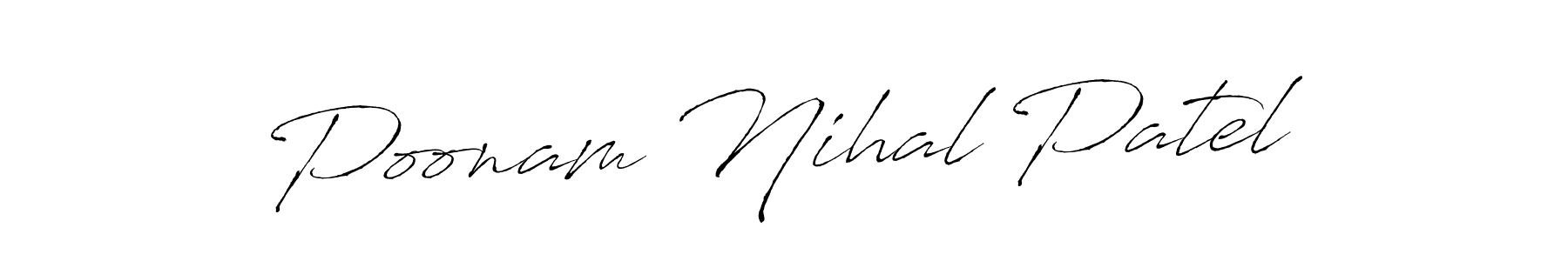 It looks lik you need a new signature style for name Poonam Nihal Patel. Design unique handwritten (Antro_Vectra) signature with our free signature maker in just a few clicks. Poonam Nihal Patel signature style 6 images and pictures png