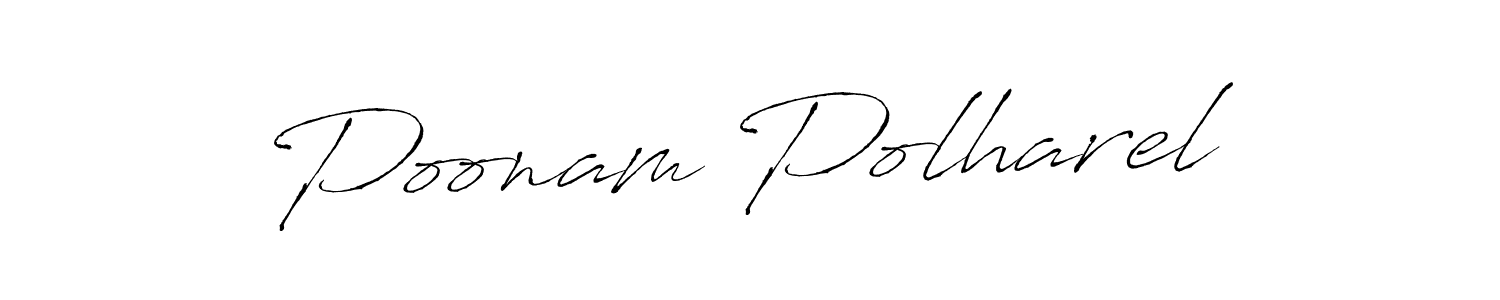 Make a beautiful signature design for name Poonam Polharel. With this signature (Antro_Vectra) style, you can create a handwritten signature for free. Poonam Polharel signature style 6 images and pictures png