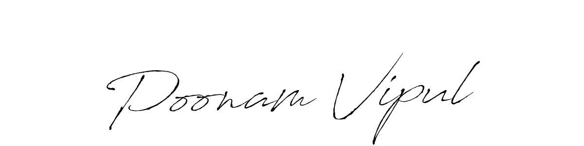 Use a signature maker to create a handwritten signature online. With this signature software, you can design (Antro_Vectra) your own signature for name Poonam Vipul. Poonam Vipul signature style 6 images and pictures png