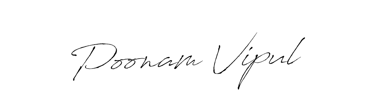 Use a signature maker to create a handwritten signature online. With this signature software, you can design (Antro_Vectra) your own signature for name Poonam Vipul. Poonam Vipul signature style 6 images and pictures png