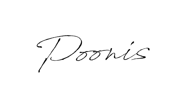 Antro_Vectra is a professional signature style that is perfect for those who want to add a touch of class to their signature. It is also a great choice for those who want to make their signature more unique. Get Poonis name to fancy signature for free. Poonis signature style 6 images and pictures png