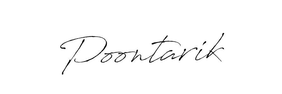 You should practise on your own different ways (Antro_Vectra) to write your name (Poontarik) in signature. don't let someone else do it for you. Poontarik signature style 6 images and pictures png