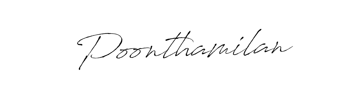 The best way (Antro_Vectra) to make a short signature is to pick only two or three words in your name. The name Poonthamilan include a total of six letters. For converting this name. Poonthamilan signature style 6 images and pictures png