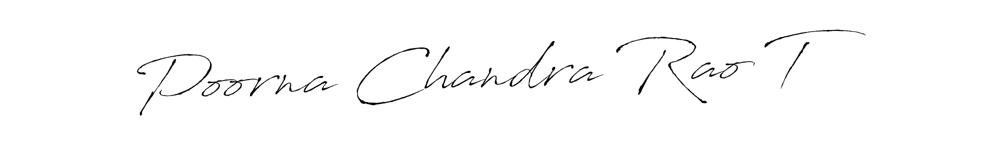 How to make Poorna Chandra Rao T signature? Antro_Vectra is a professional autograph style. Create handwritten signature for Poorna Chandra Rao T name. Poorna Chandra Rao T signature style 6 images and pictures png