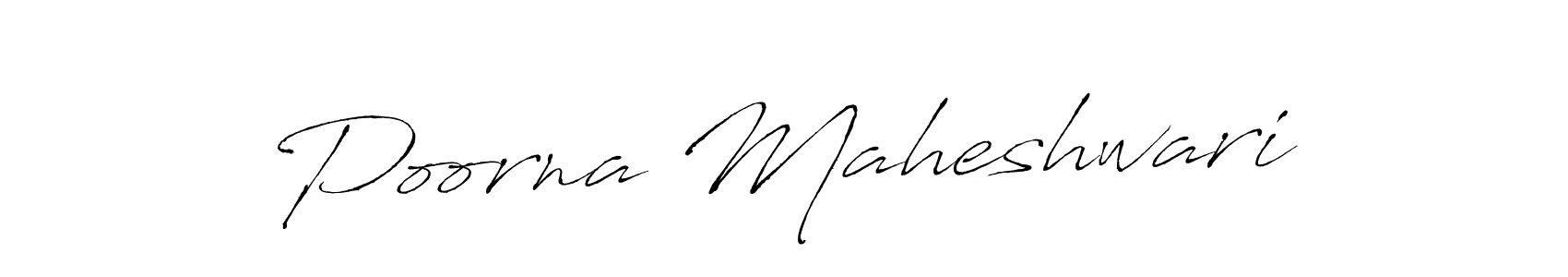 Make a short Poorna Maheshwari signature style. Manage your documents anywhere anytime using Antro_Vectra. Create and add eSignatures, submit forms, share and send files easily. Poorna Maheshwari signature style 6 images and pictures png