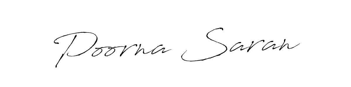 Design your own signature with our free online signature maker. With this signature software, you can create a handwritten (Antro_Vectra) signature for name Poorna Saran. Poorna Saran signature style 6 images and pictures png