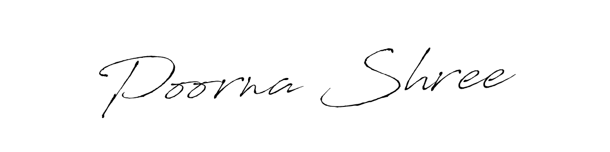 Use a signature maker to create a handwritten signature online. With this signature software, you can design (Antro_Vectra) your own signature for name Poorna Shree. Poorna Shree signature style 6 images and pictures png