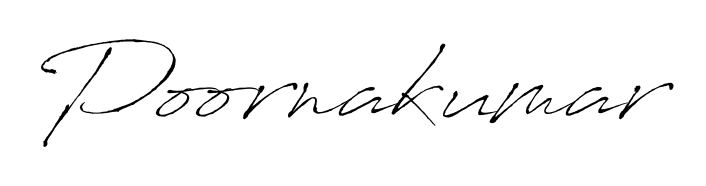 Create your official email sign-off with Poornakumar name in Antro_Vectra style. Crisp, clean, and perfectly legible across all screens. Poornakumar signature style 6 images and pictures png