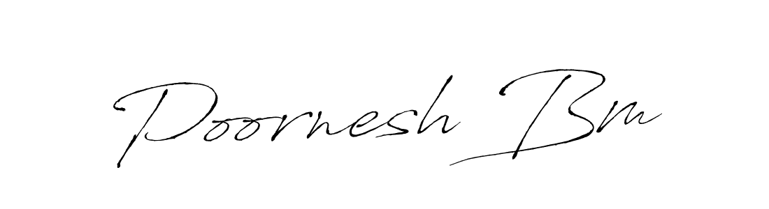 Use a signature maker to create a handwritten signature online. With this signature software, you can design (Antro_Vectra) your own signature for name Poornesh Bm. Poornesh Bm signature style 6 images and pictures png
