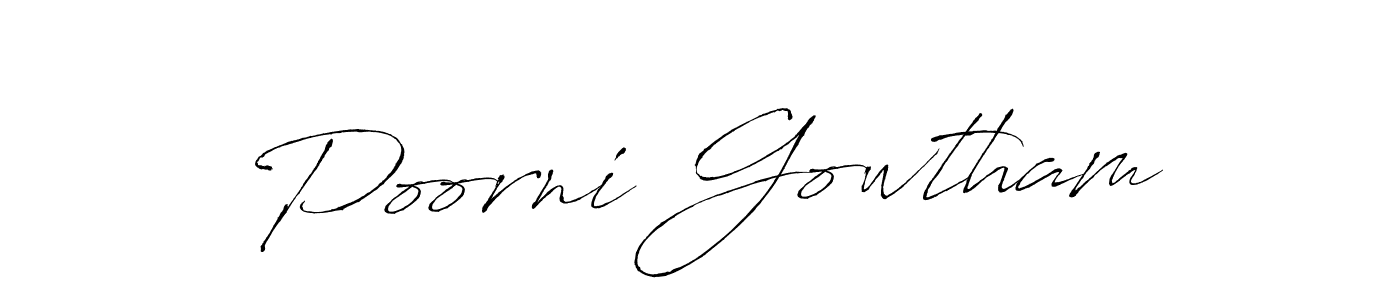It looks lik you need a new signature style for name Poorni Gowtham. Design unique handwritten (Antro_Vectra) signature with our free signature maker in just a few clicks. Poorni Gowtham signature style 6 images and pictures png