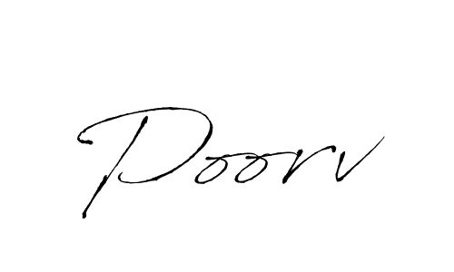 Also we have Poorv name is the best signature style. Create professional handwritten signature collection using Antro_Vectra autograph style. Poorv signature style 6 images and pictures png