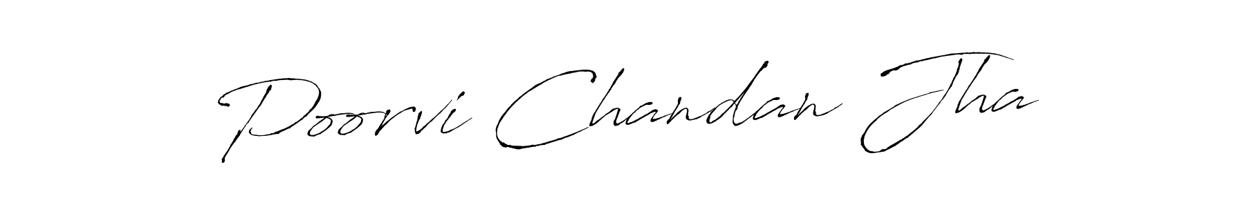 Antro_Vectra is a professional signature style that is perfect for those who want to add a touch of class to their signature. It is also a great choice for those who want to make their signature more unique. Get Poorvi Chandan Jha name to fancy signature for free. Poorvi Chandan Jha signature style 6 images and pictures png