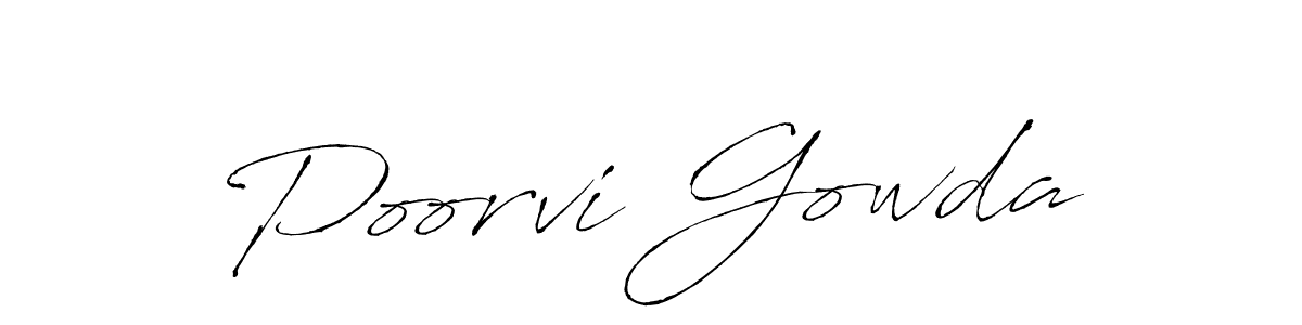 Make a beautiful signature design for name Poorvi Gowda. With this signature (Antro_Vectra) style, you can create a handwritten signature for free. Poorvi Gowda signature style 6 images and pictures png