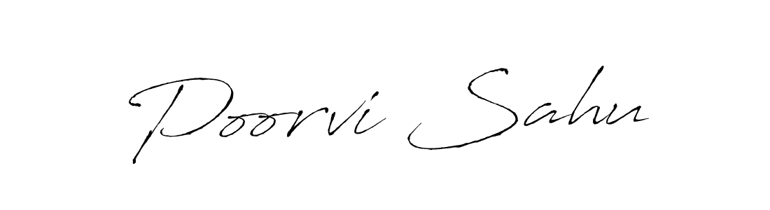 Make a beautiful signature design for name Poorvi Sahu. With this signature (Antro_Vectra) style, you can create a handwritten signature for free. Poorvi Sahu signature style 6 images and pictures png