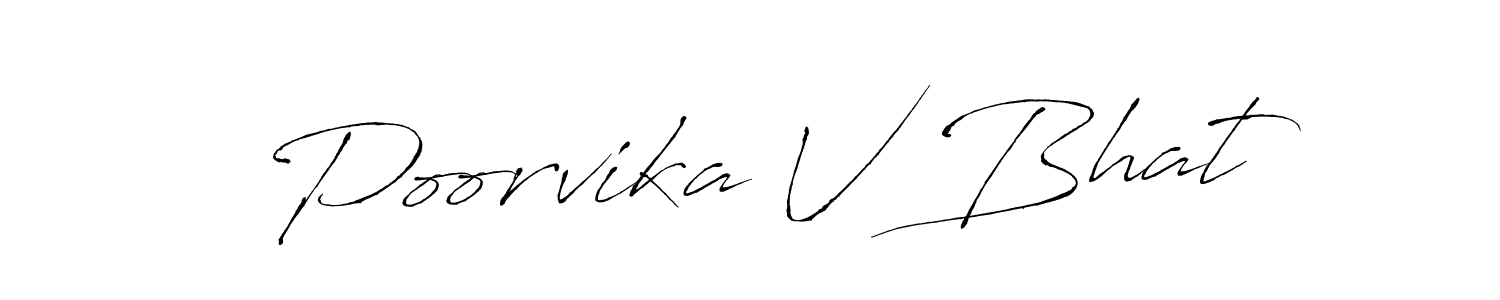 It looks lik you need a new signature style for name Poorvika V Bhat. Design unique handwritten (Antro_Vectra) signature with our free signature maker in just a few clicks. Poorvika V Bhat signature style 6 images and pictures png