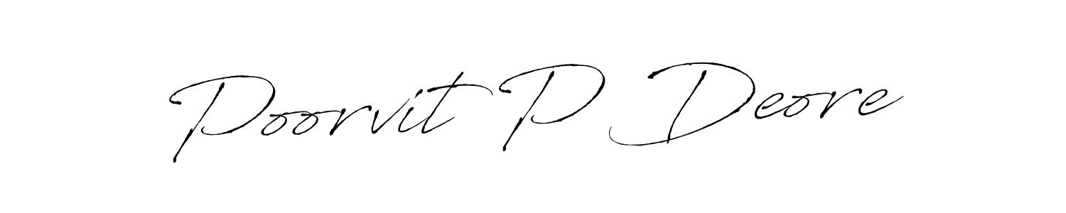 Also we have Poorvit P Deore name is the best signature style. Create professional handwritten signature collection using Antro_Vectra autograph style. Poorvit P Deore signature style 6 images and pictures png