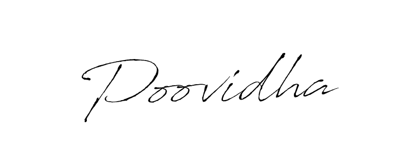 Poovidha stylish signature style. Best Handwritten Sign (Antro_Vectra) for my name. Handwritten Signature Collection Ideas for my name Poovidha. Poovidha signature style 6 images and pictures png