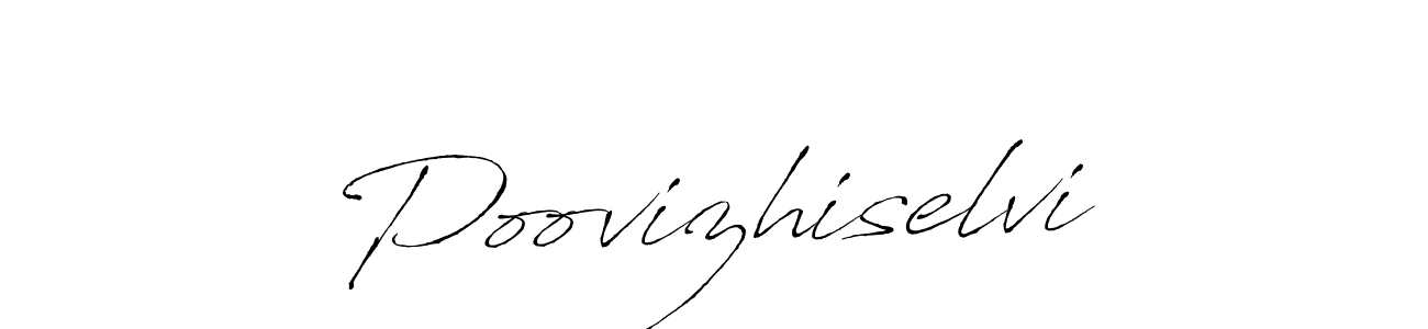 Design your own signature with our free online signature maker. With this signature software, you can create a handwritten (Antro_Vectra) signature for name Poovizhiselvi. Poovizhiselvi signature style 6 images and pictures png