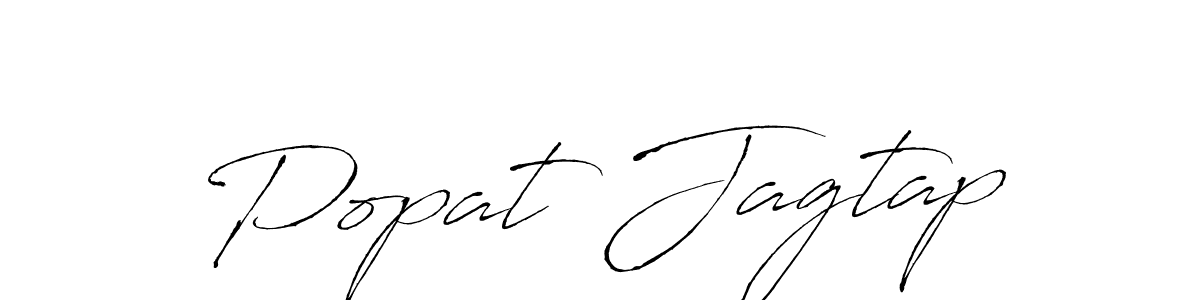 How to make Popat Jagtap name signature. Use Antro_Vectra style for creating short signs online. This is the latest handwritten sign. Popat Jagtap signature style 6 images and pictures png