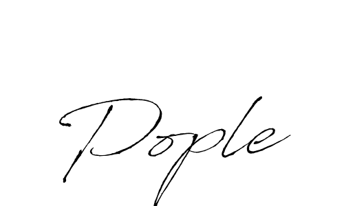 Create a beautiful signature design for name Pople. With this signature (Antro_Vectra) fonts, you can make a handwritten signature for free. Pople signature style 6 images and pictures png