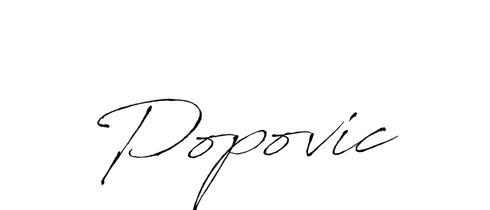 Design your own signature with our free online signature maker. With this signature software, you can create a handwritten (Antro_Vectra) signature for name Popovic. Popovic signature style 6 images and pictures png