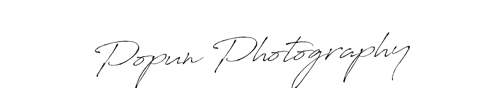 You should practise on your own different ways (Antro_Vectra) to write your name (Popun Photography) in signature. don't let someone else do it for you. Popun Photography signature style 6 images and pictures png