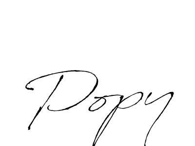 How to make Popy signature? Antro_Vectra is a professional autograph style. Create handwritten signature for Popy name. Popy signature style 6 images and pictures png