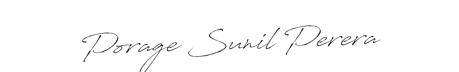 Antro_Vectra is a professional signature style that is perfect for those who want to add a touch of class to their signature. It is also a great choice for those who want to make their signature more unique. Get Porage Sunil Perera name to fancy signature for free. Porage Sunil Perera signature style 6 images and pictures png