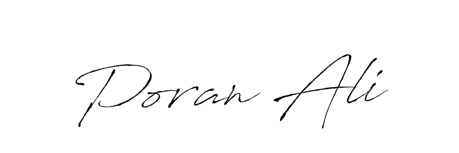 The best way (Antro_Vectra) to make a short signature is to pick only two or three words in your name. The name Poran Ali include a total of six letters. For converting this name. Poran Ali signature style 6 images and pictures png