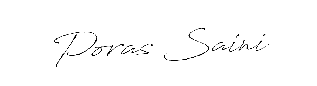 Also we have Poras Saini name is the best signature style. Create professional handwritten signature collection using Antro_Vectra autograph style. Poras Saini signature style 6 images and pictures png